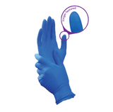 Avianz Blue Nitrile Gloves Texture